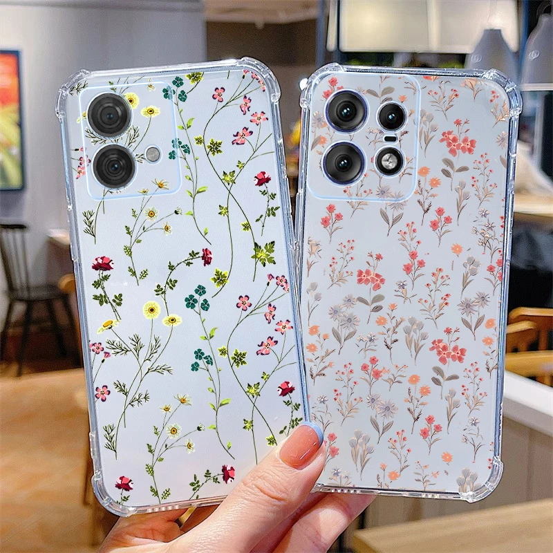 Floral Transparent Phone Case - Edge 40Neo Series