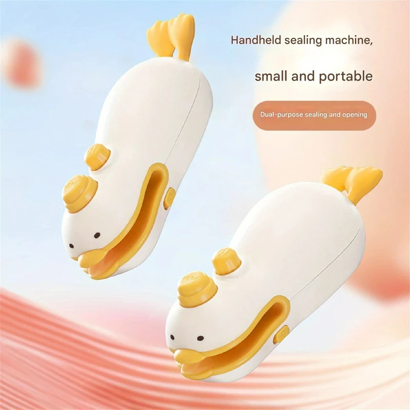 1PC Cute Duck Vacuum Sealer, Rechargeable Bag Sealer, Household Vacuum Sealer, Mini Sealer, Portable Fast Heat Sealing Snack