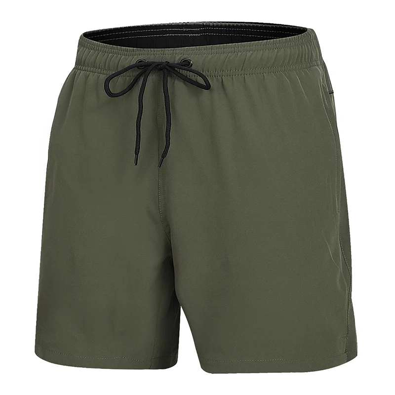 Escatch 2025 men’s quick-dry swimming shorts in solid color with breathable mesh liner and side pockets, designed for gym, beach, and sportswear use.
