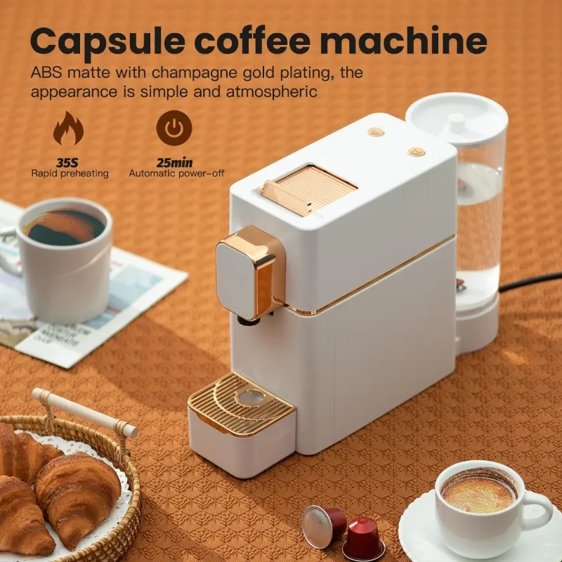 Cutesun Espresso Machine for Coffee Capsules Compatible with Nespresso OriginalLine Machine, Espresso Maker, White 2