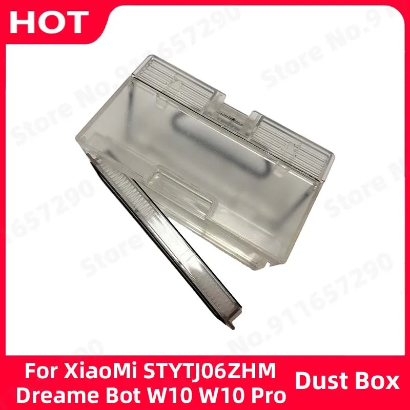 For XiaoMi STYTJ06ZHM Dreame Bot W10 / W10 Pro Dust Box Vacuum Cleaner Robotic Parts Robot Dustbin Box with Filter Accessroies