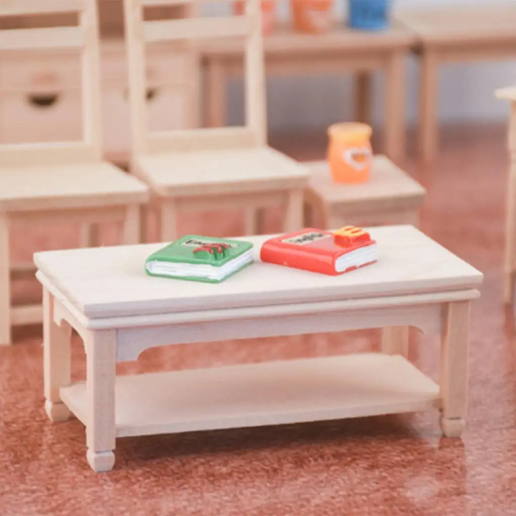 1:12 Tea Table Dollhouse Miniatures Furniture Living Room Decor Accessories