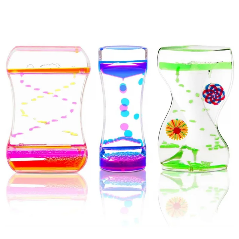 Creativity Decompression New Liquid Hourglass Acrylic Oil Drop Sandglass Timer Desktop Decorations Children's Toy Birthday Gifts