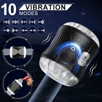 Masturbator for Men Blowjob Pussy Stimulator Vibration Powerful Sexual Machine Automatic Male Masturbation Sex Toys Adult Goods