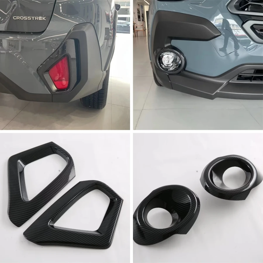 

Front Rear Fog Lights Lamps Eyelid Eyebrow Decoration Cover Trim Exterior Accessories For Subaru CROSSTREK 2023 2024