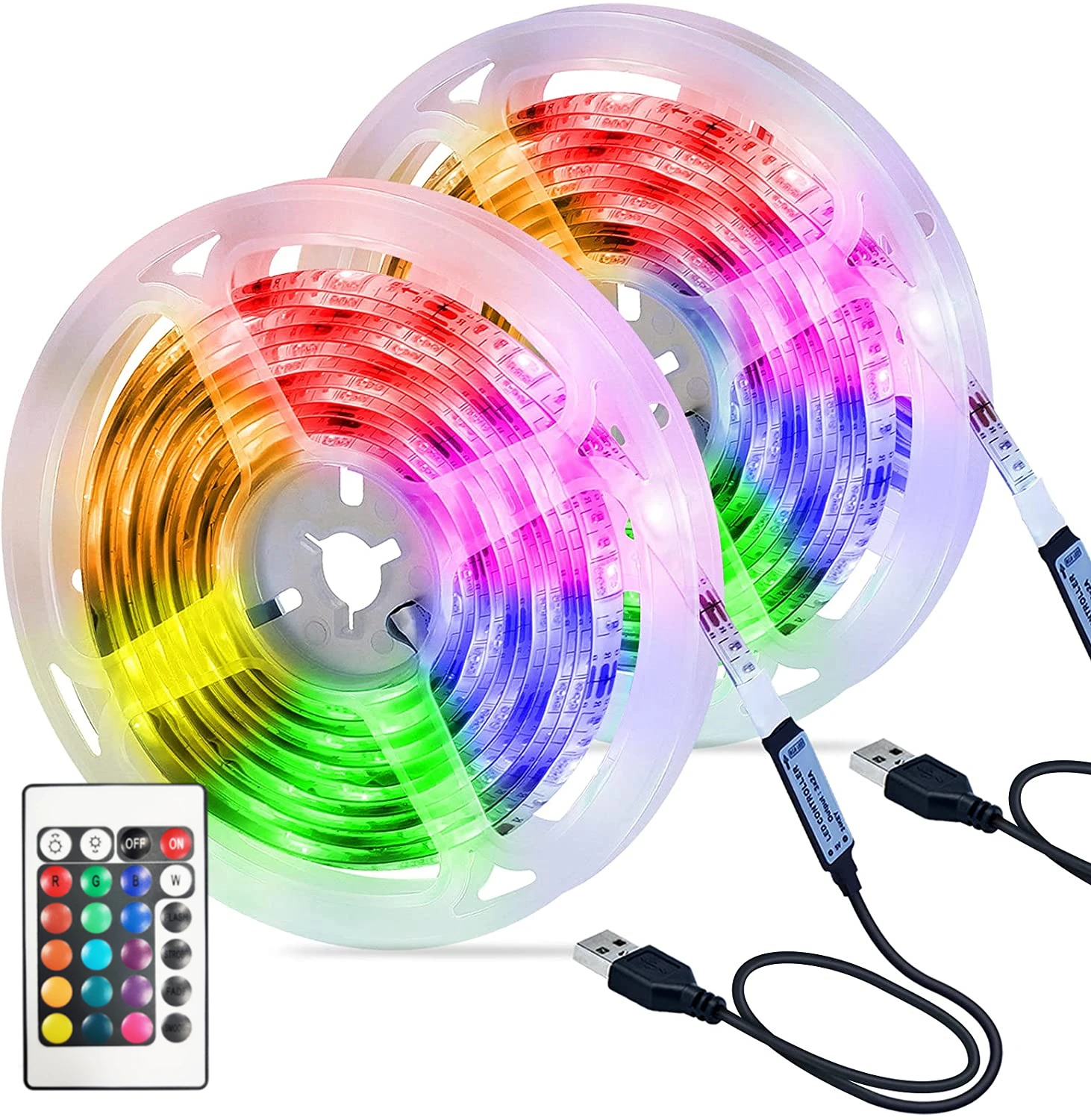 LED Strip Light RGB 2835 USB Powered Flexible Lamp Tape Infrared Bluetooth Control DC5V TV Screen Luces Party Bedroom Decoration |