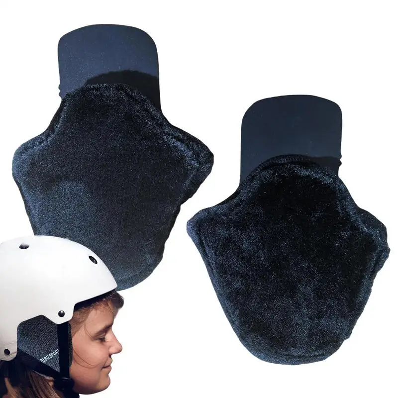 2 Pieces Practical Motorcycle Helmet Earmuffs Detachable Ear Warmers Ear Protective Cover Ear Protection Helmet Side Covers