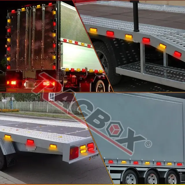 4 Luci LED Di Posizione Laterale Per Camion - 12V, Impermeabili, Rosse, Super Luminose Per Sicurezza