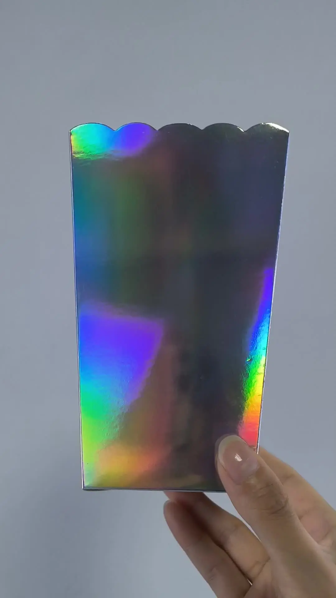 24 Rosa Holografische Popcorn Boxen 1200 Ml – Eck Produktbild-Vorschau 3