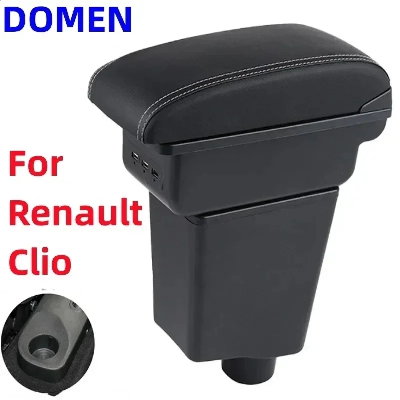 

NEW For Renault Clio 3 Armrest For Renault Captur Clio 4 III IV Car Armrest Box Car Accessories Storage Box Parts with USB