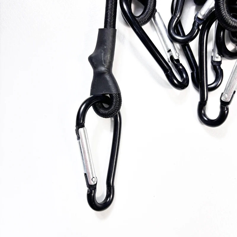 4/10Pcs Car Elastic Rope Outdoor Tent Bungee Cords With Carabiner Hooks For Camping Canopy Tarp Tent Fixed Binding Cord Fastener