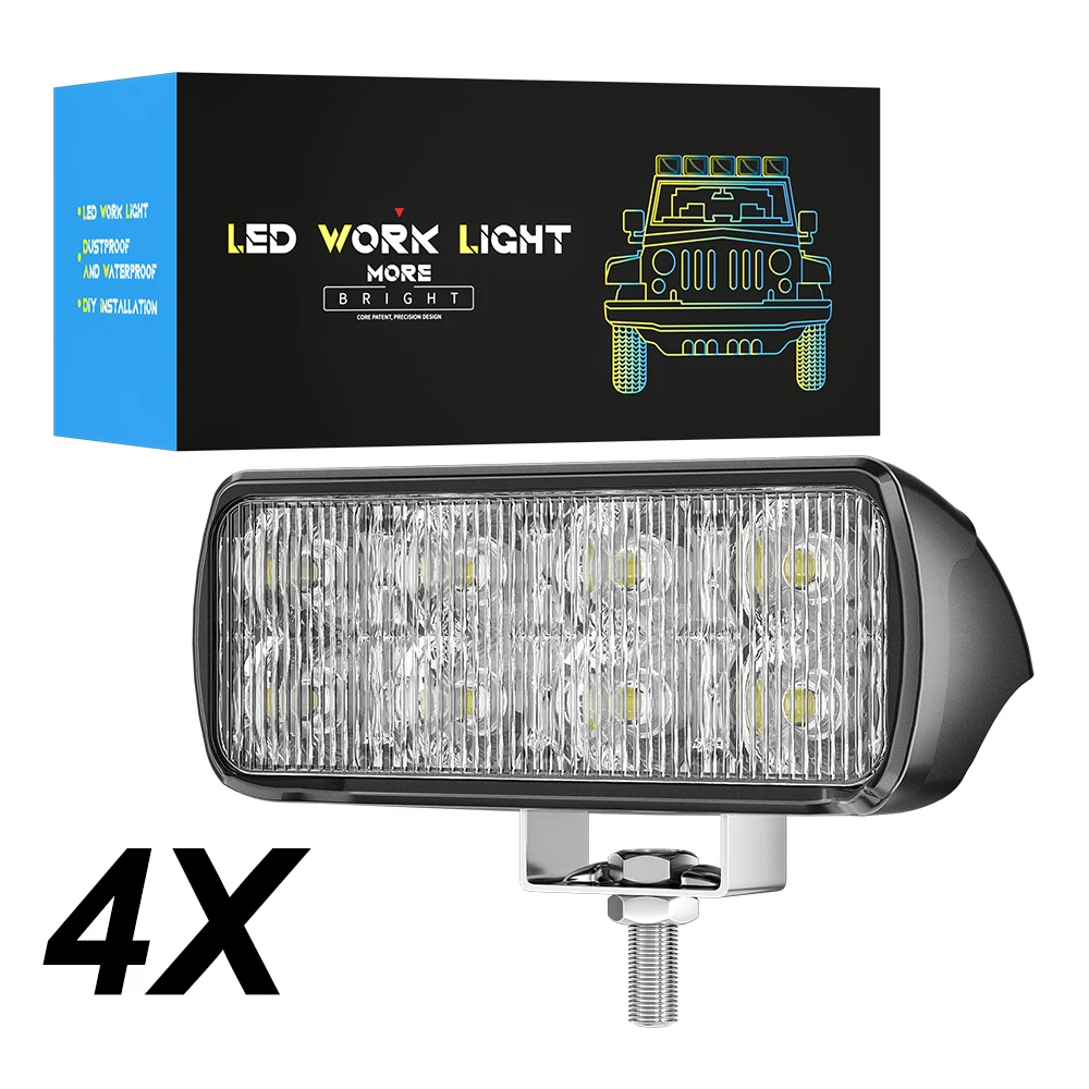 

Wrok Light 3030 8LED Constant Strobe Car LED Light Bar Offroad 4x4 Fog Lamp 12V 24V Headlight Truck Farm Tractor Boat SUV ATV