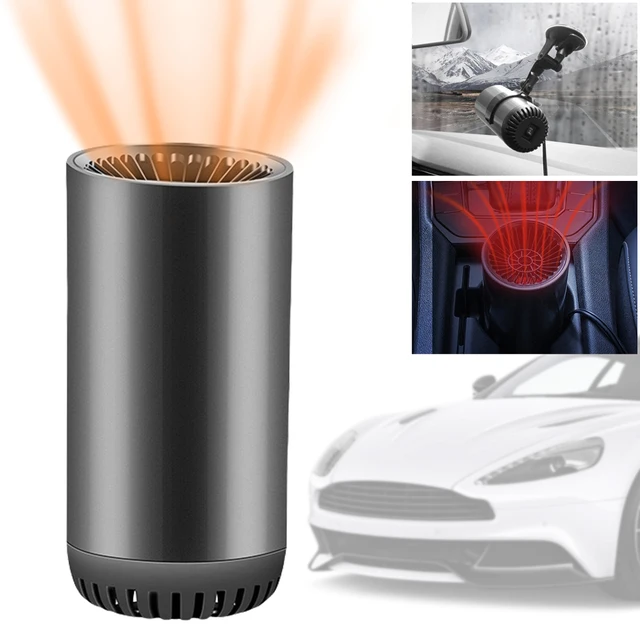 Portable Heating Fan with Suction Holder DC 12V Fast Car Heater Defroster Plug In Automobile Fan for Winter Humid Weather 1