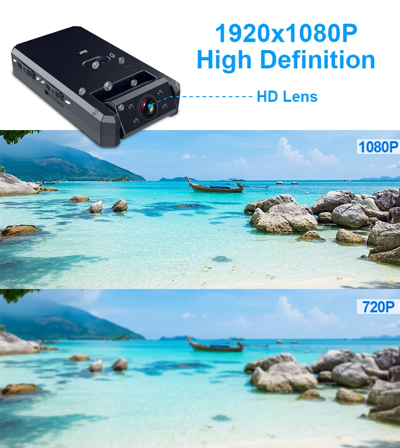 Description Picture 5 of itemMD90-1 Mini Camcorder 1080P Body Camera Night Vision Sport Outdoor DV Voice Video Recorder Action Cam