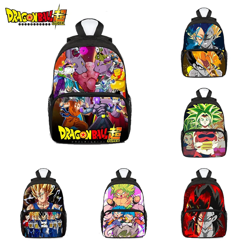 Zaino Dragon Ball Super Saiyan Goku Vegeta School Bags Cartoon Anime Cosplay Zaino Per Studenti Kawaii Kids Birthday Gift Bag