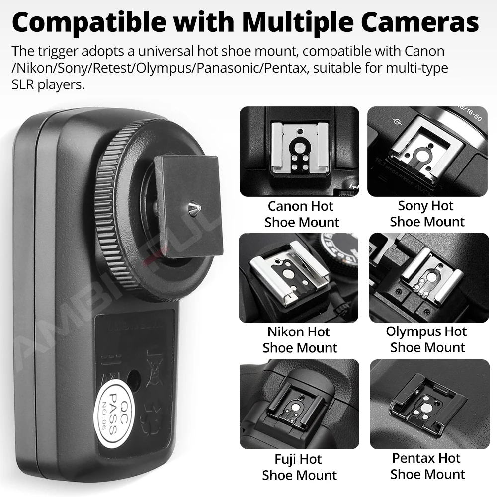 Flash Trigger Godox DM-16 Channel Wireless Radio for Canon Nikon Olympus Pentax Cameras