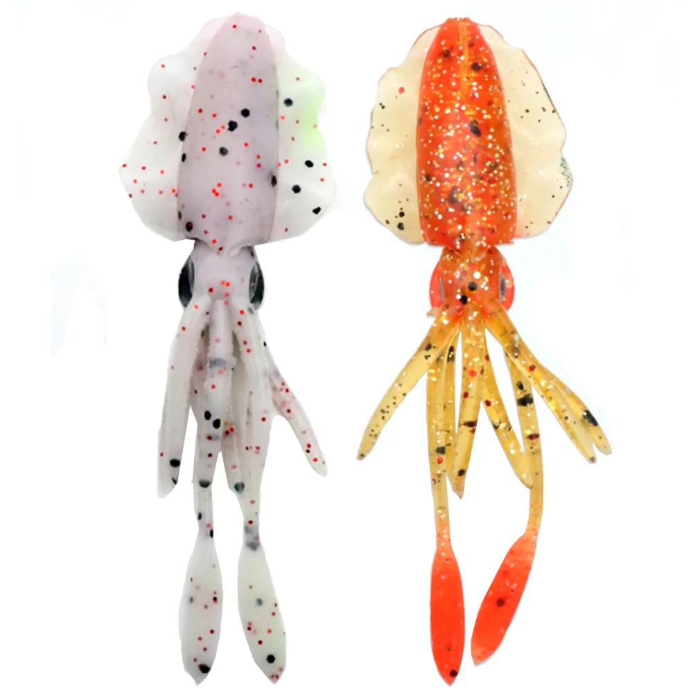 Appât Lumineux Pour Crevettes - Appât Artificiel Doux Avec Crochet Pointu - 9 Cm - 6 Couleurs - Appât Lumineux Pour La Pêche De Nuit