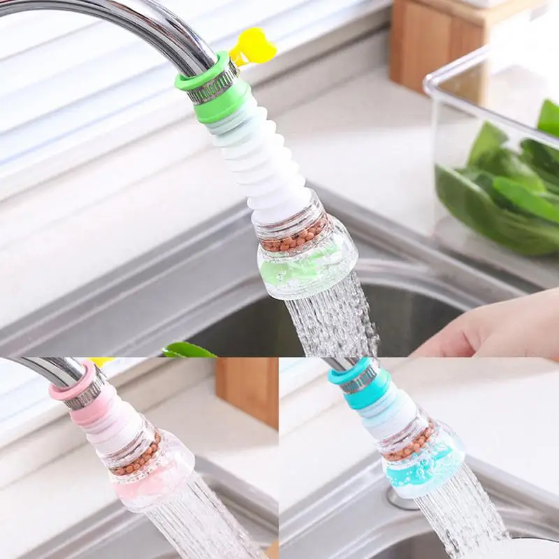 Filter Faucet Splash Filter Water Saving Water Foldable 360 Rotating Household Faucet Tap Kitchen 1/3/5PCS