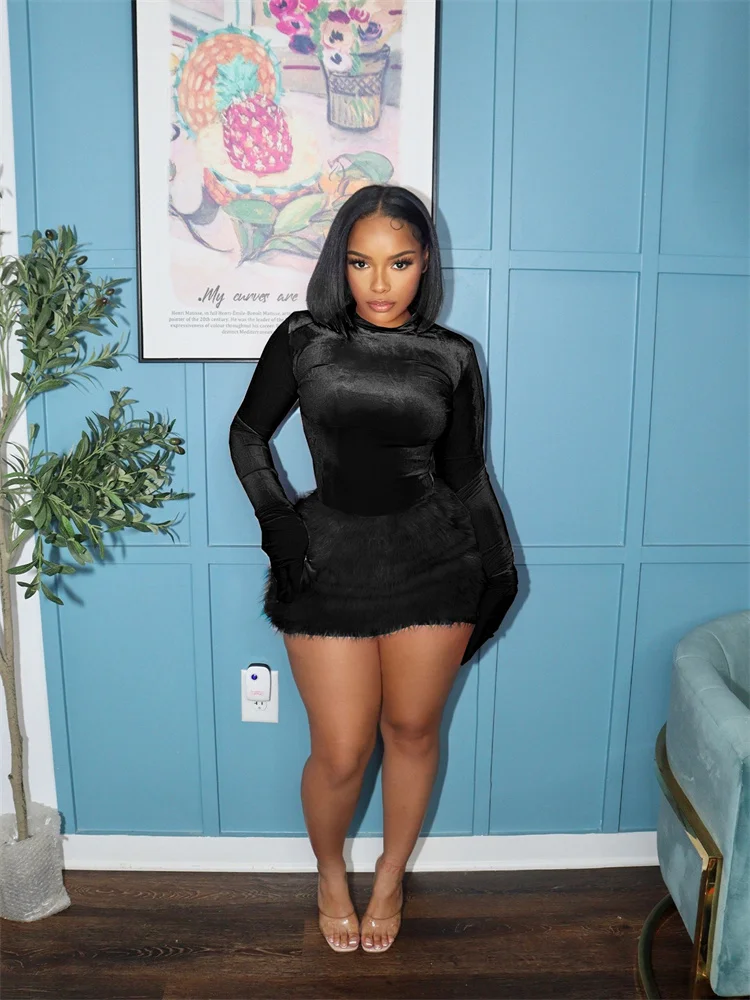 Wmstar Dress Sets Women Wholesale Sexy Short Skirt and Jumpsuit Bodycon Fall Winter Matching Suit Club Outfits Dropshopping