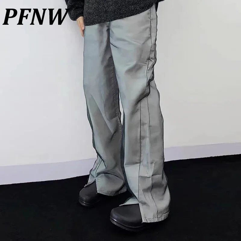 

PFNW Men's Autumn Winter New Urban Double Layer Mesh Split Casual Pants Trendy Women's Tide Punk Chic Niche Design Style 12Z6783