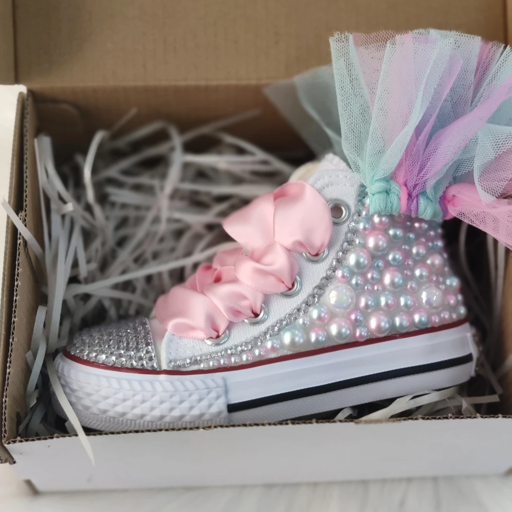 Converse Zapatillas Con Perlas Para 15 AÃ±os Converse Quinceañera