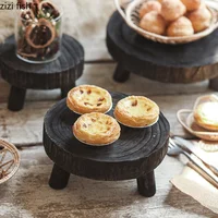 Tripod Wooden Pallet Storage Tray Tea Tray Cake Plate Dessert Plate Refreshment Tray Display Stand Photo Props Decorative Trays 1