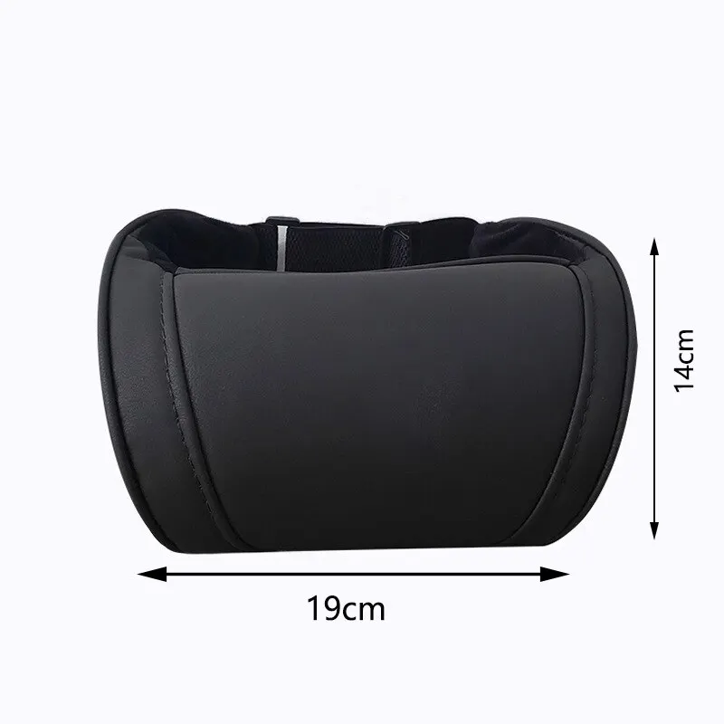Car Neck Pillow Universal For Rest Leather Memory Cotton Accessory For Tesla Model3/Y car neck pillow
