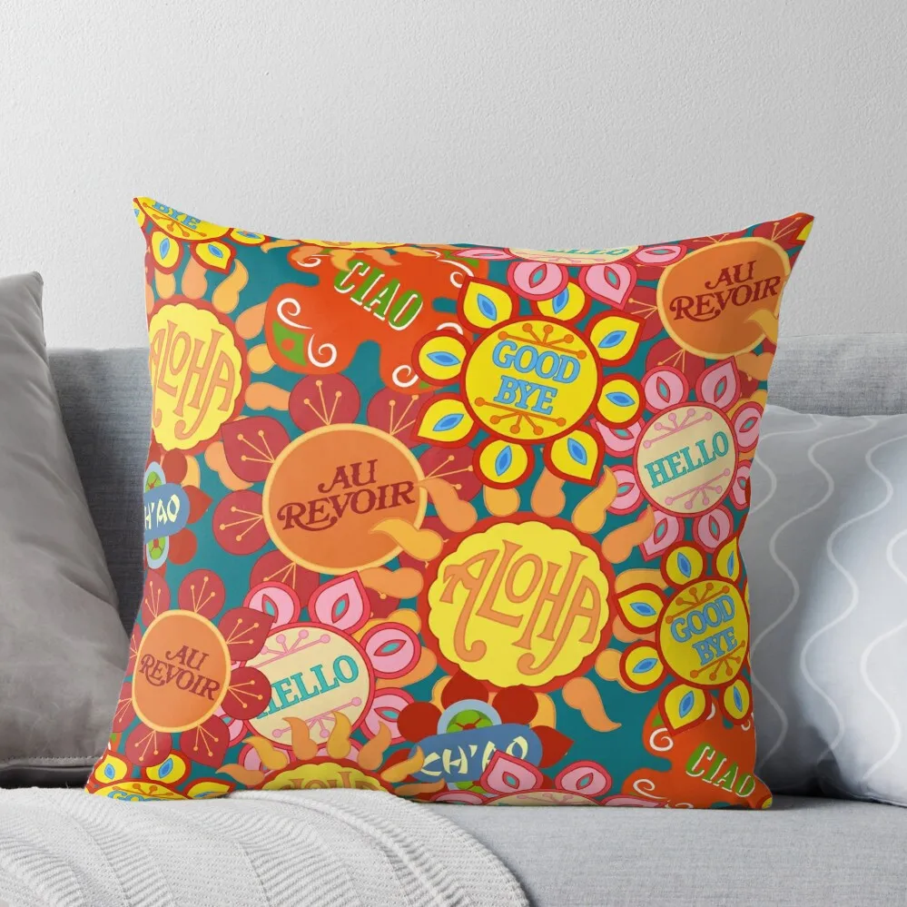 

It's a Small World Flowers (original) Throw Pillow luxury sofa pillows Room decorating items