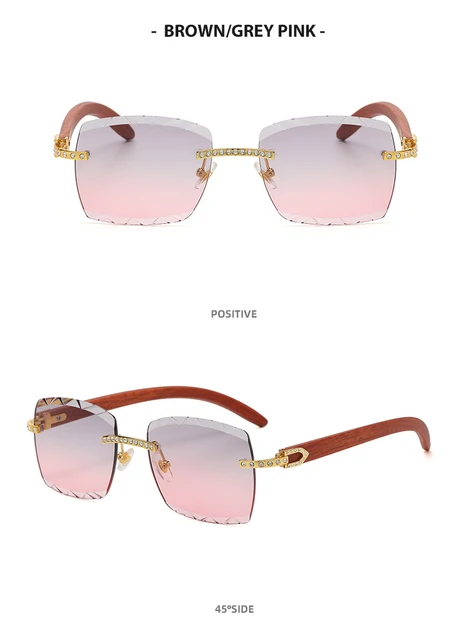 Amazon Day Occhiali Da Sole Senza Montatura Con Diamanti Occhiali