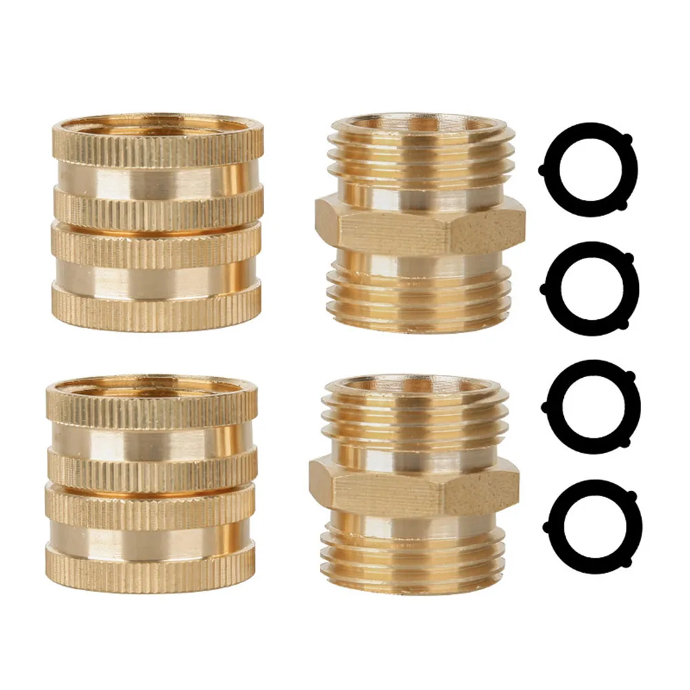 

Hose Adapters Brass Adapter 1 Set 3/4 Inch Female Swivel Joint For Garden Hose For Hose Faucet Sprinkler Leak-proof