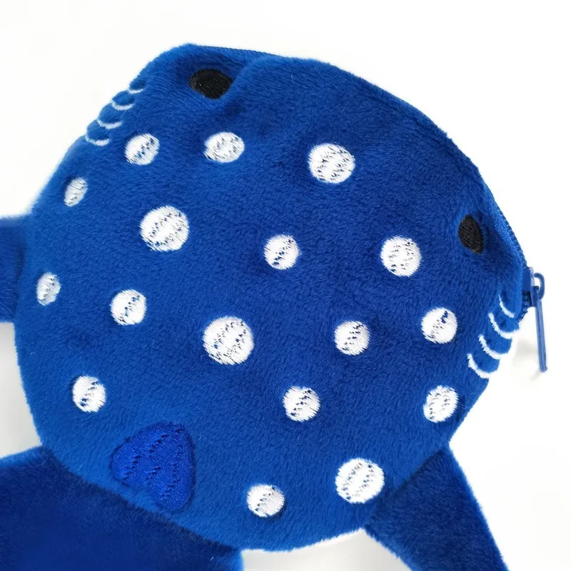 Kids Plush Small Whales Coin Purse Cute Zipper Women's Coin Wallet Shark Shape Girls Earphone Money Storage Bag Key Bag Purse