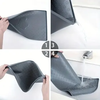 Pet Placemat Nonspill Easy to Clean Foldable Cat and Dog Feeding Mat Silicone Non-slip Waterproof Pet Mat 5