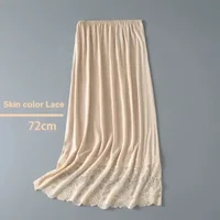Été 3 longueurs femmes dentelle sous-jupe jupon sous robe jupe longue jupe de sécurité doublure surdimensionné sous robe Slip 5