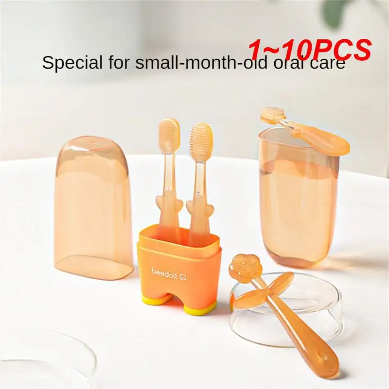 

1~10PCS Baby Silicone Toothbrush Bpa Free Easy To Grip Safe And Soft Promoting Oral Hygiene Durable And Flexible