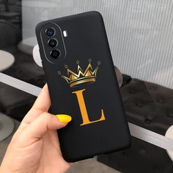 Silicon Back Cover with Lucky Letter Design for Huawei Nova Y70 - 6.75 Bumper Coque (L)