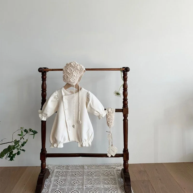 2024 Spring New Baby and Children Clothes Solid Color Jumpsuit Outgoing Outwear Fashionable Girl Baby Harper Climbing Clothes