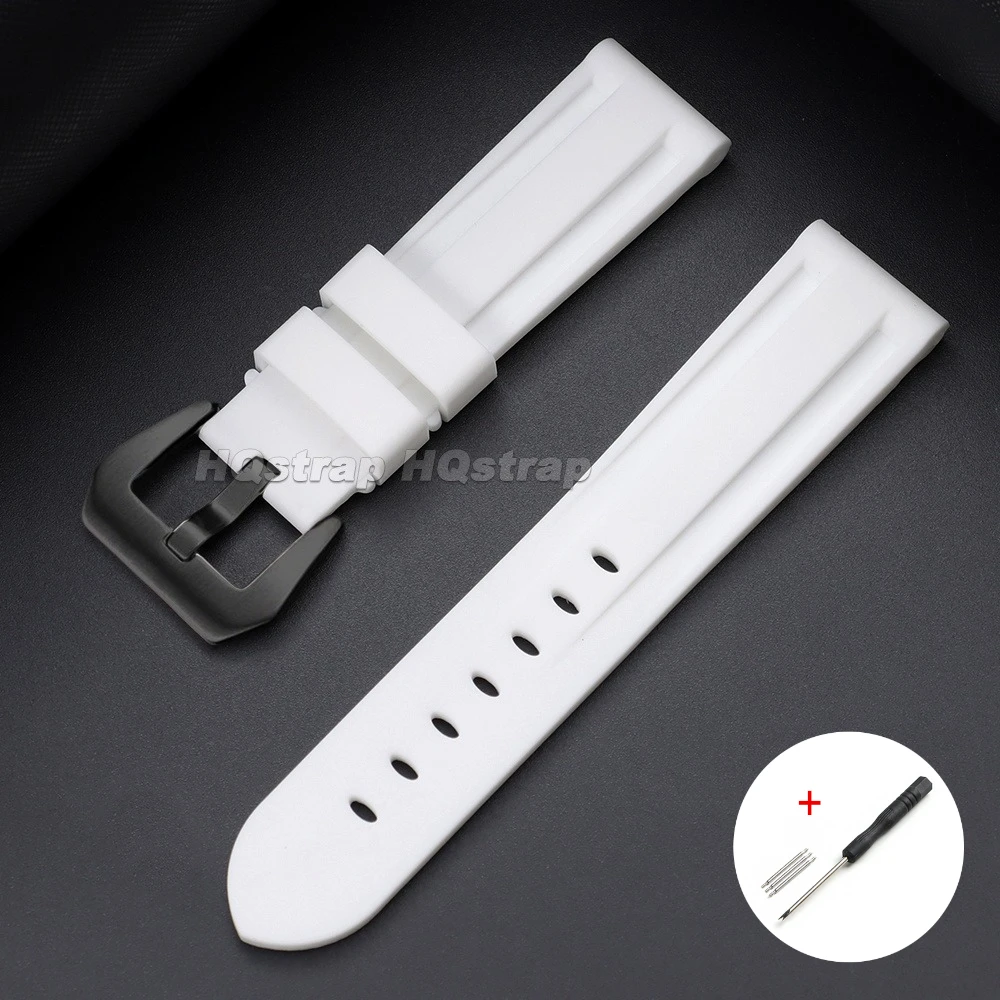 Premium Rubber Watch Strap - Soft Sport Silicone Wristband