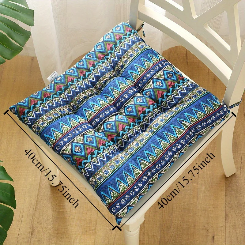 Square/Round Seat Cushion Suitable for Yoga, Dining, and Office Chairs, Ethnic Style FabricsTatami Bench Cushions, Home Decor