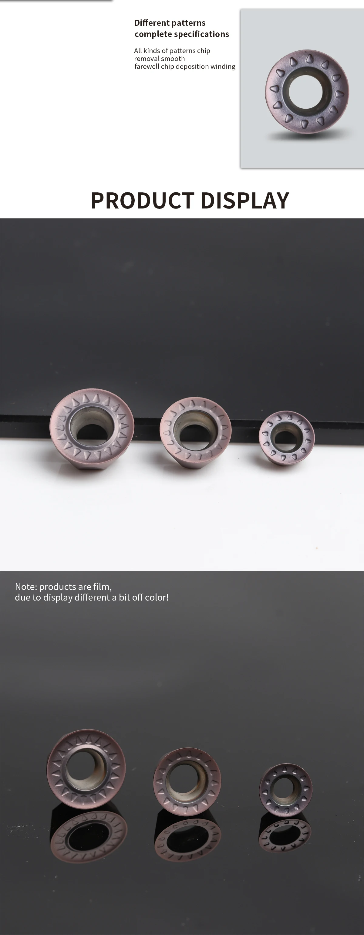 10PCS Fräsen Klinge RPMT08T2/10T3/1204/1606MOE-JS RPMW1003MO Fräsen Drehen Werkzeug Bearbeitung Zentrum Rund fräser Klinge – Detail 2