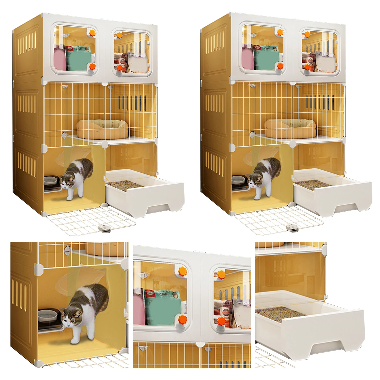 Indoor DIY Metal Cat Villa Cage 3