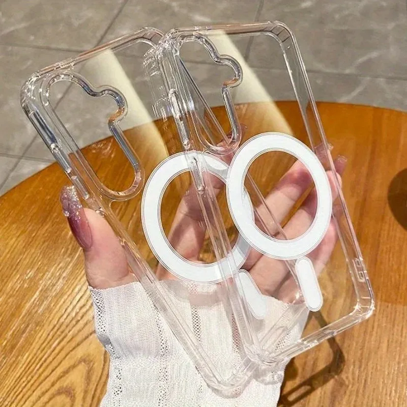 Luxury Transparent Magnetic Phone Case - Premium Clear Cover