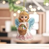 Sweet Angel Girl Acrylic Keychain Car Rearview Mirror Accessories Backpack Small Pendant 6