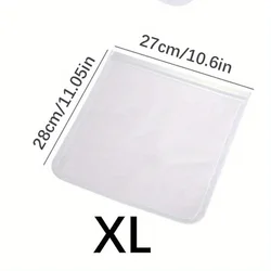 Eco - Friendly Reusable & Leakproof Food Storage Bags - Dishwasher Safe, BPA Free, Perfect for Lunch, Marinating, Freezing & Travel (Set of 10) (XL - 10pcs)