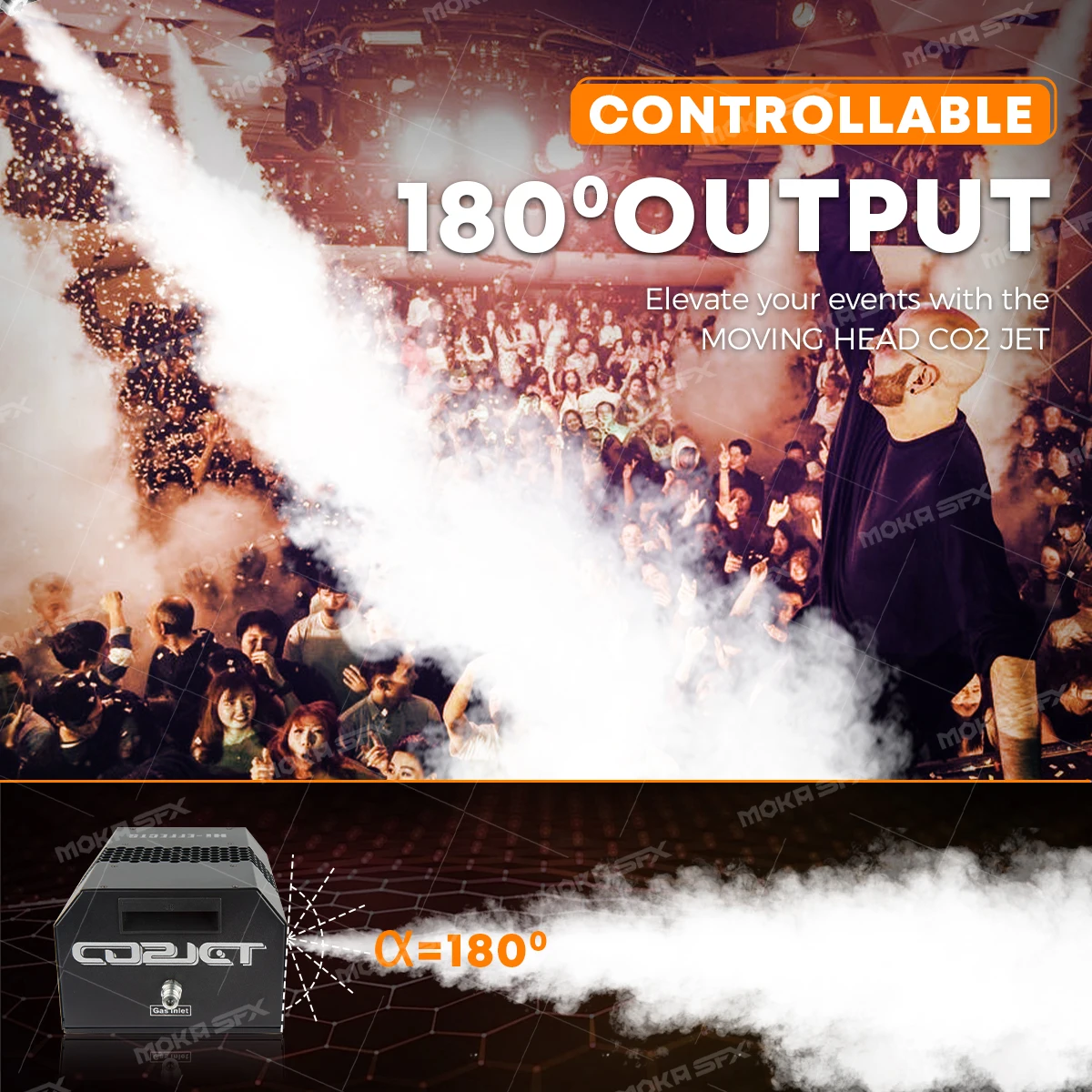 MOKA SFX Swing CO2 Jet Machine DJ CO2 Cannon NightClub DMX