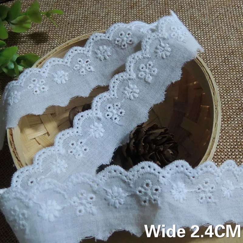 2.4CM Wide Cotton Venise Embroidered Wedding Dress Ribbon Flowers Lace Fabric Appliques Sewing Trimmings Guipure Decor lace fabric,lace ribbon,lace sewing supplies,lace decoration,lace accessories,lace sewing accessories,cotton ribbon