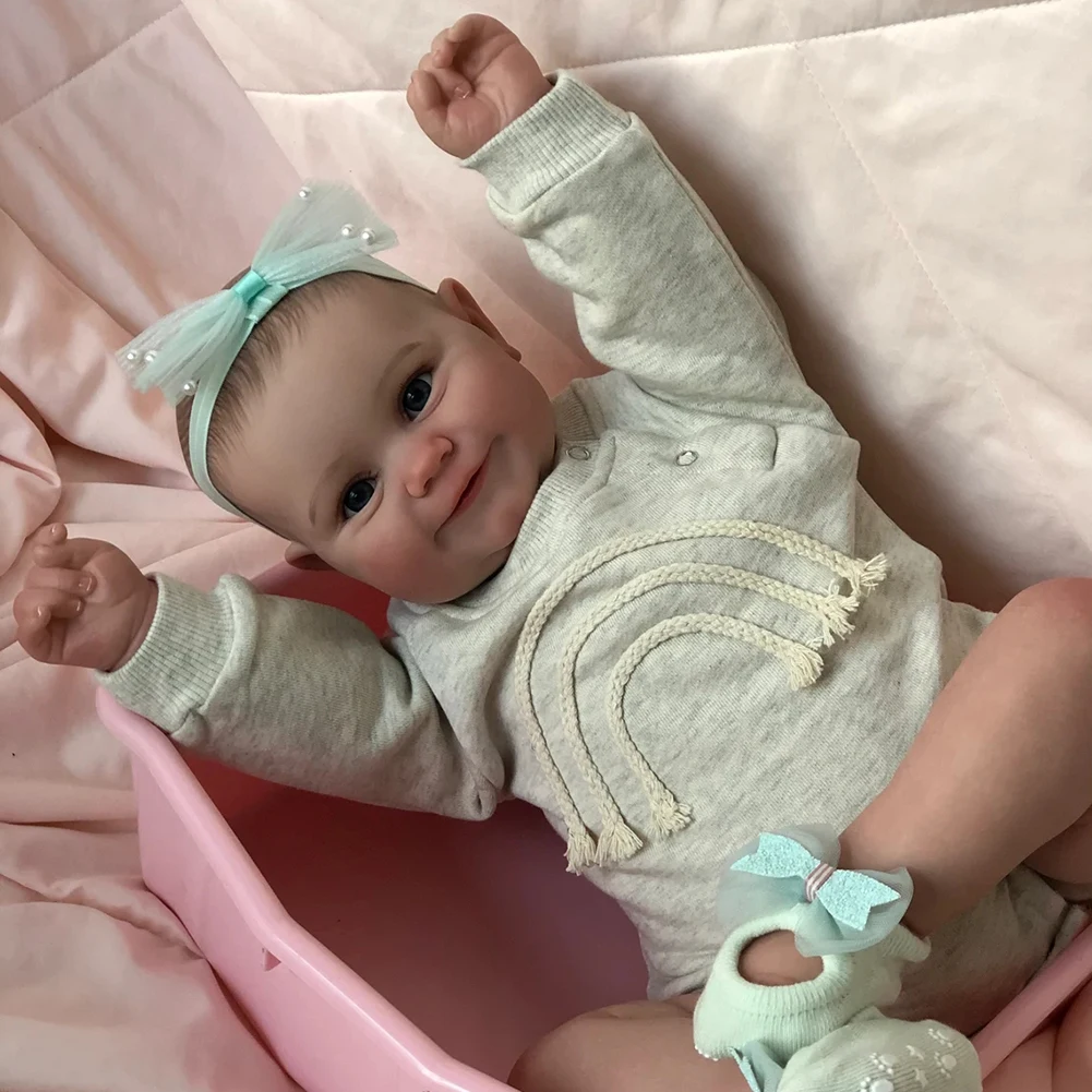 50cm Adorable Reborn Dolls 3d Paint Silicone Adorable Lifelik Reborn