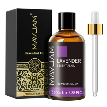 MAYJAM 3.38 Fl Oz Aromatherapy Essential Oil Lavender Eucalyptus Peppermint Lemon Bergamot Tea tree Scent 1PCS 100ML Aroma Oil 6