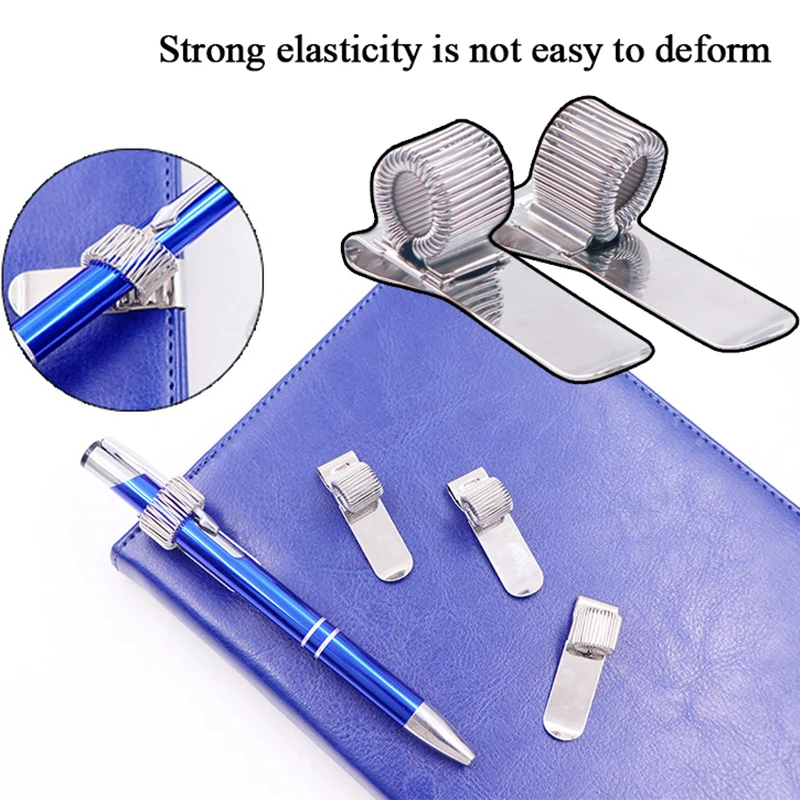 Pen Holder Single Hole Metal Spring Pen Holder Pocket Clip Spring Loop Doctors Nurse Uniform Notebook Clip