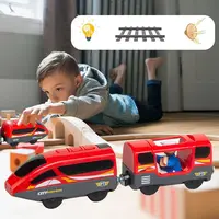Magnetic Funny New Design Wooden Train Track Battery Operated Compatible With Brio Toys Train 1