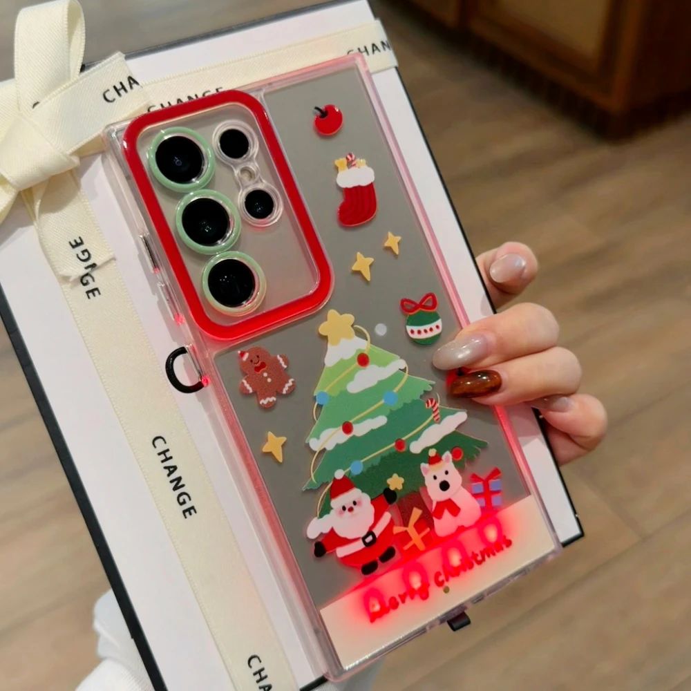 Festive Glow Luminous Call Light-Up Flash Phone Case with Color-Changing Cover